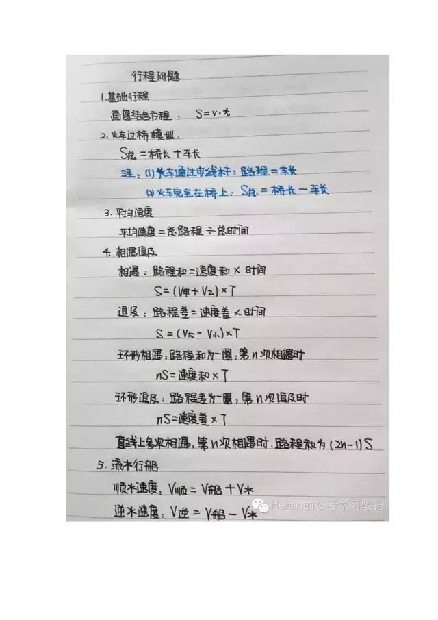 行測(cè)公式記不??？學(xué)霸幾張筆記就搞定了！